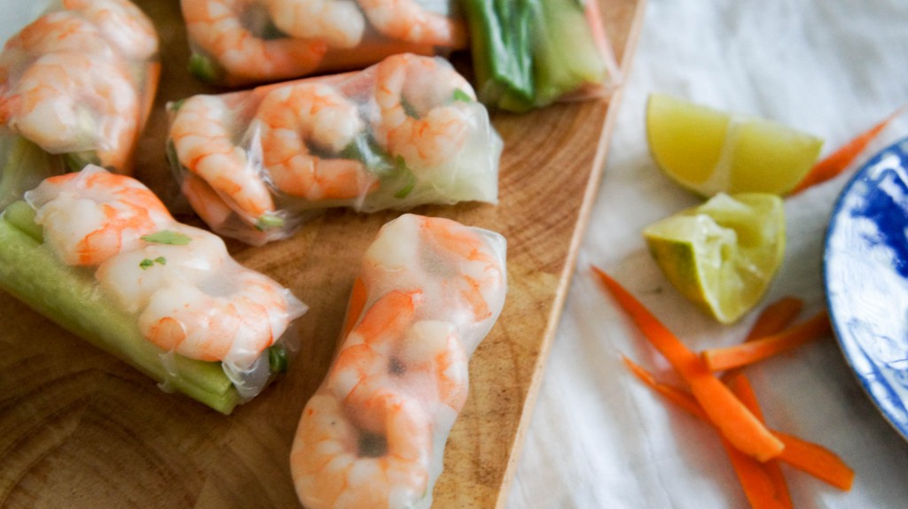 Springrolls met garnalen