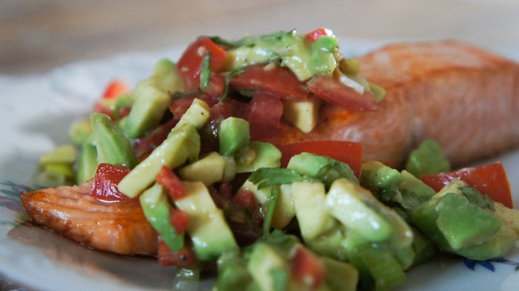 Zalm met avocadosalsa