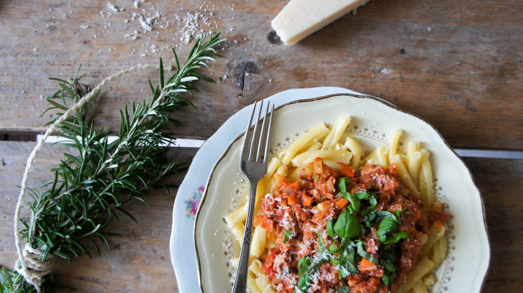 Tonijnragu met pasta