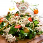 Makreelsalade met gekarameliseerde venkel