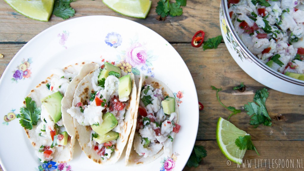 Mexicaanse ceviche van schol