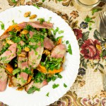 Salade met eendenborst en pompoen