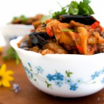 Warme auberginesalade