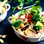 Udon noodles met kip, broccoli en shii-take + Asian Food Lovers