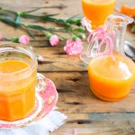Fris en fruitig sapje van wortel, sinaasappel en gember