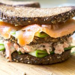 Club sandwich met zalm