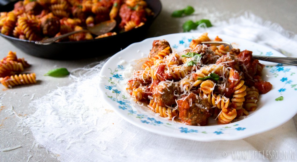 Pasta met polpettes (Italiaanse gehaktballetjes)