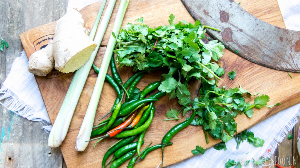 Thaise groene curry met garnalen