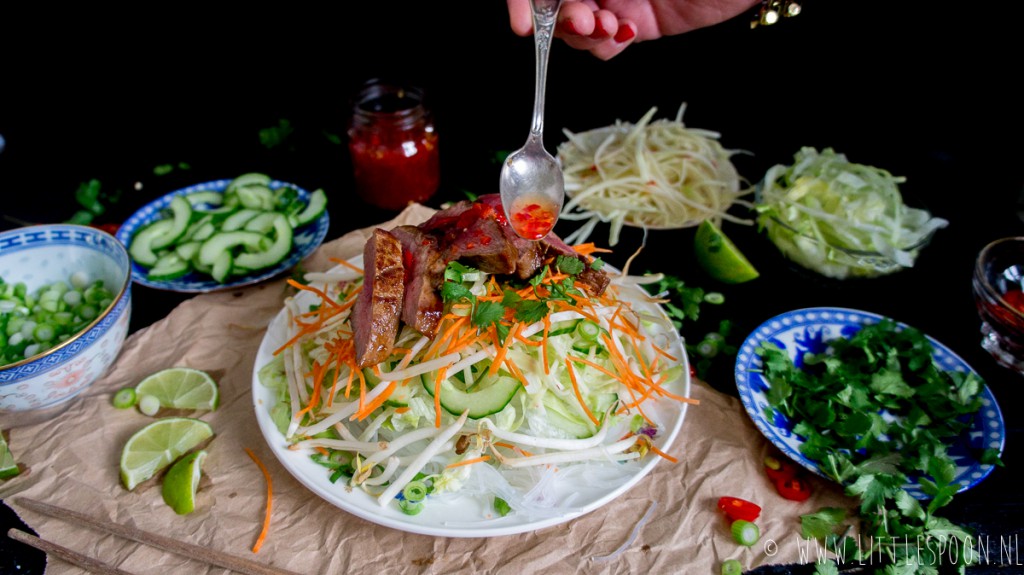 Bun Cha (Vietnamese noodles) met biefstuk