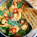 Makkelijk & snel: Romige Indiase curry met garnalen