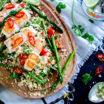 Makkelijke & snel: couscous met zalm en groene asperges