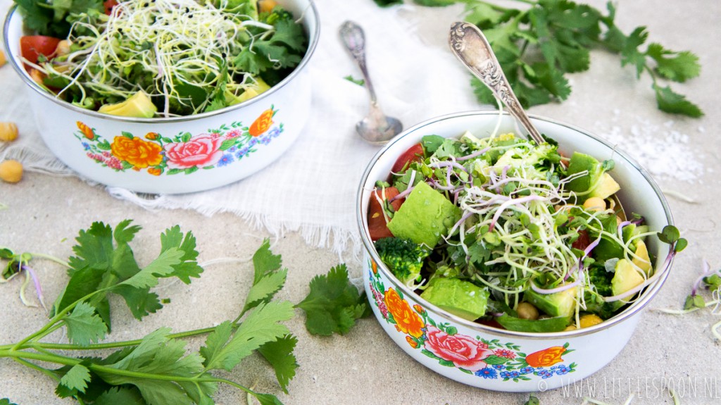 Makkelijke meeneemlunch: kikkererwtensalade met broccoli