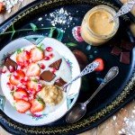 Havermout met aardbeien en pure chocolade