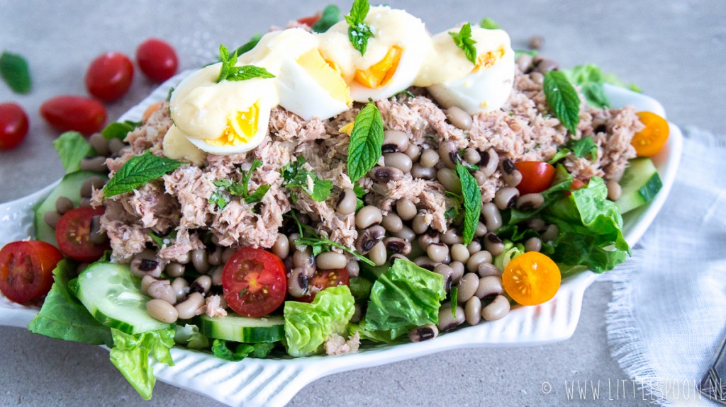 Portugese tonijnsalade met zwartoogboontjes