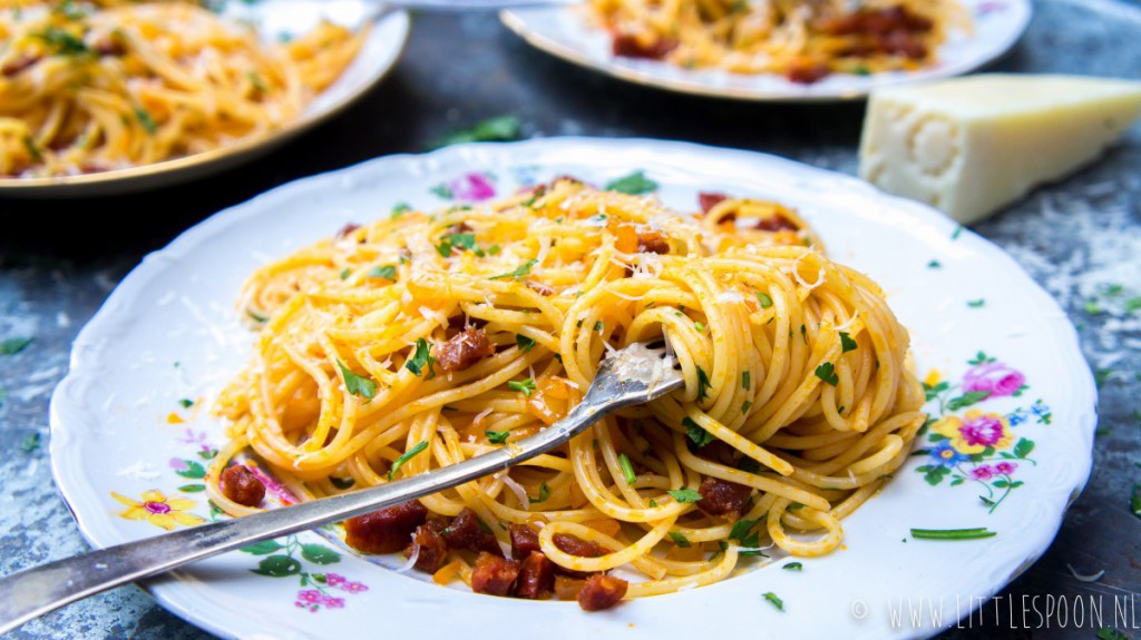 Makkelijk & snel: spaghetti met chorizo