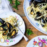 Snelle spaghetti met mosselen en ansjovis