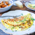 Omelet met paddenstoelen