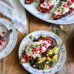 Harissa aubergine uit de oven