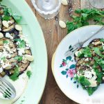 Auberginesalade met za’atar, feta en amandelen