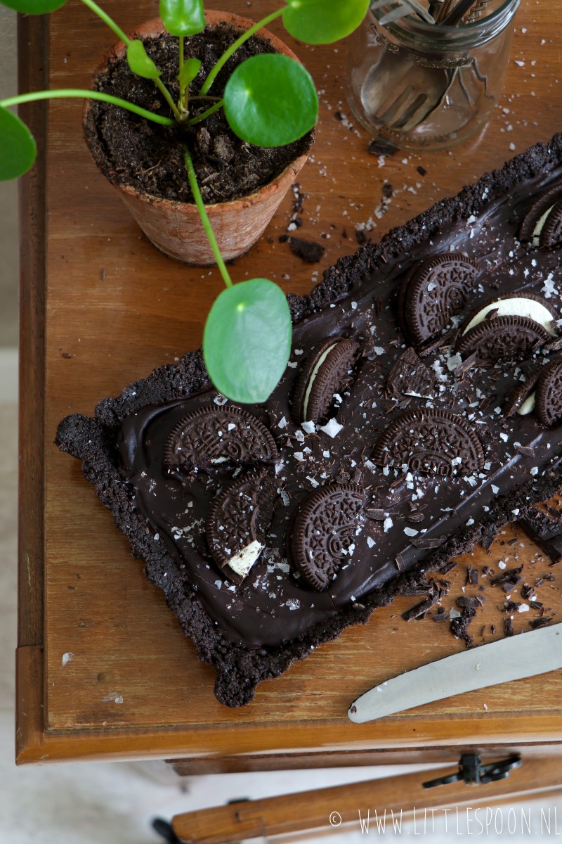 Oreo cake met pure chocolade en zeezout