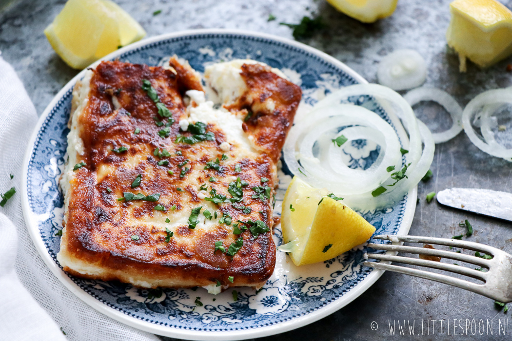 Griekse gebakken feta (saganaki)