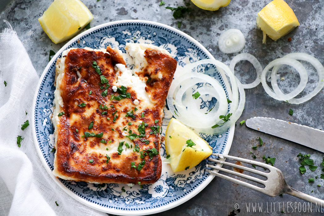 Griekse gebakken feta (saganaki)