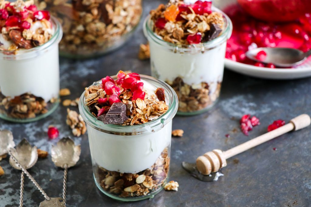 Yoghurt met krokante muesli