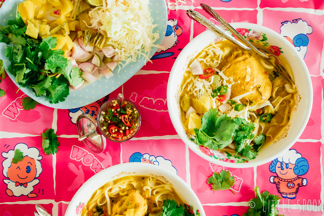 Khao soi // Thaise currysoep met noodles en kip
